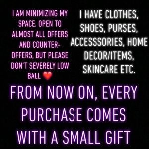 CLOSET PURGE. Take a look, make an offer!